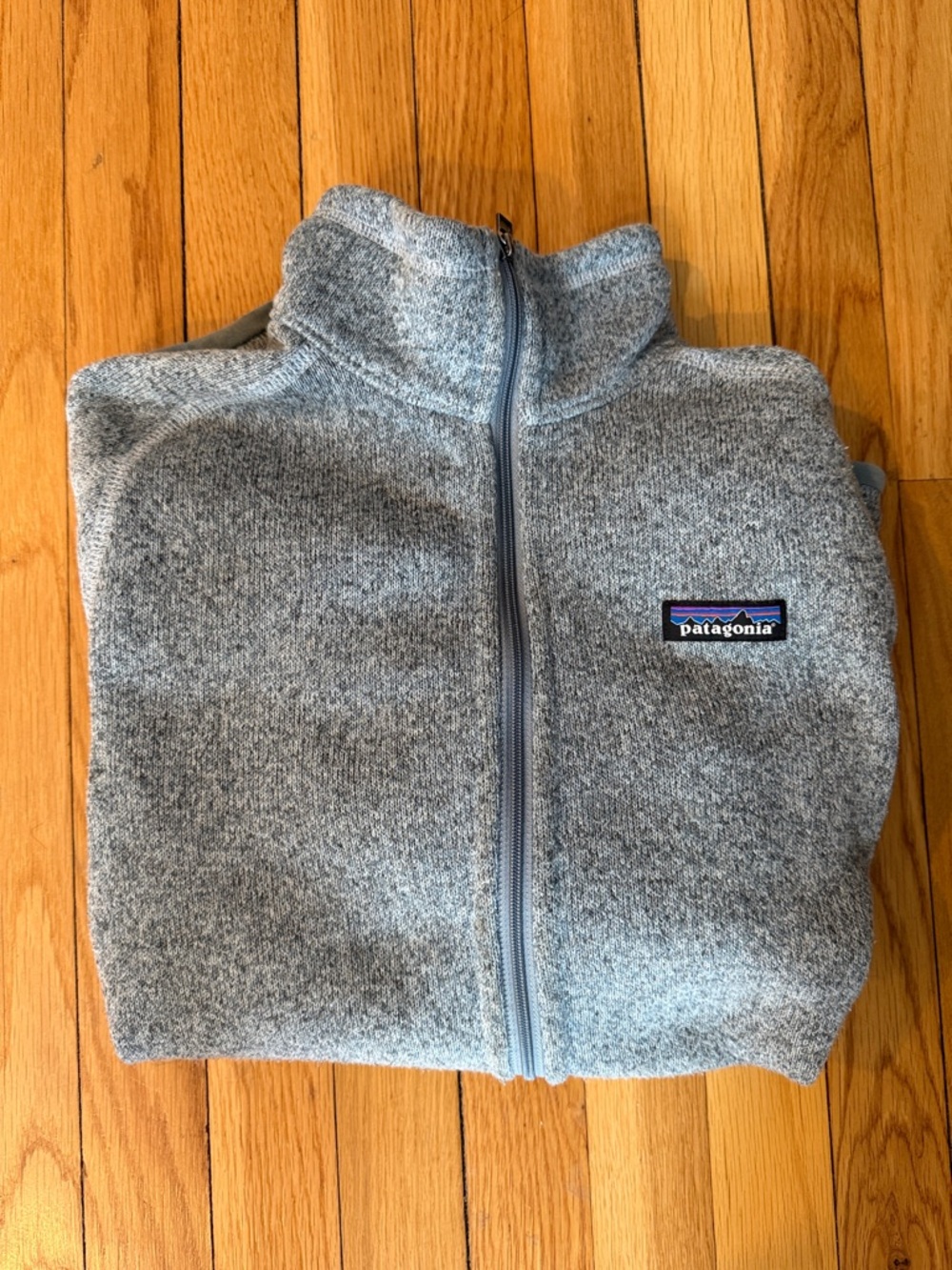 Patagonia Heather Gray Full-Zip Fleece Jacket